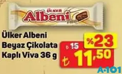 ÜLKER ALBENİ BEYAZ ÇİKOLATA KAPLI VİVA 36 G fiyat ve kampanya bilgisi